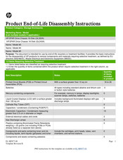 HP QL243A Product End-Of-Life Disassembly Instructions