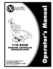 Exmark 116-8430 Operator's Manual