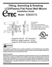 Etec E665STS Installation Manual