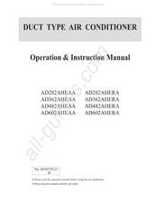 Haier AD282AHERA Operation & Instruction Manual