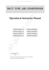 Haier AD482AHERA Operation & Instruction Manual