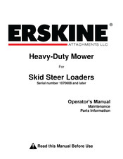 Erskine Attachments 1070608 Operator's Manual