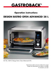 Gastroback 42812 Operation Instructions Manual