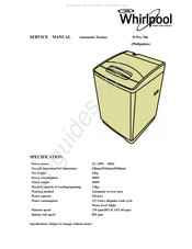 Whirlpool WWA-780 Service Manual