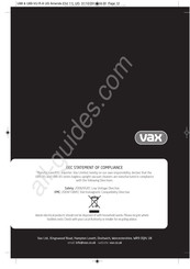 Vax U88-VU-R-A Instruction Manual