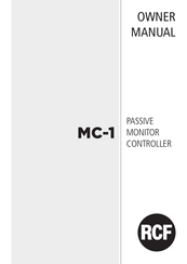 RCF MC-1 Owner's Manual