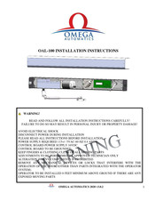 Omega OAL-100 Installation Instructions Manual
