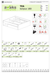 Avaks Nabytok TEA korpus 180 Assembly Instructions Manual