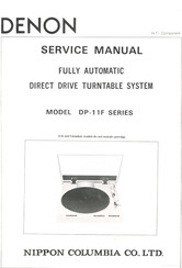 Nippon Columbia Denon DP-11F Series Service Manual