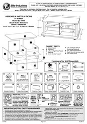 Elite Industries EL-147N Assembly Instructions