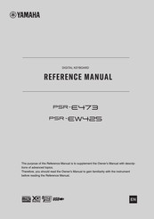 Yamaha PSR-E473 Reference Manual