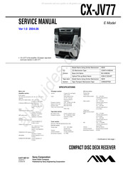 Sony CX-JV77 Service Manual