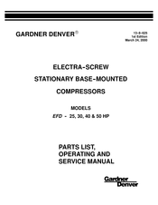 Gardner Denver EFD-25 HP Operating And Service Manual