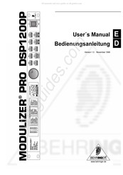 Behringer Modulizer PRO DSP1200P User Manual