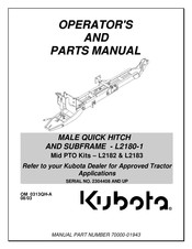 Kubota L2180-1 Operator And Parts Manual