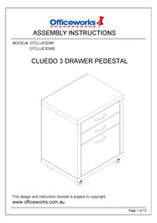 Officeworks CLUEDO OTCLUE3DBK Assembly Instructions Manual