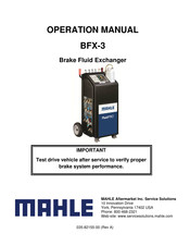 MAHLE BFX-3 Operation Manual