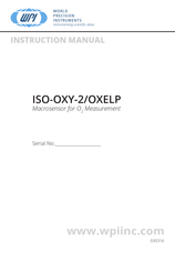 WPI ISO-OXY-2 Instruction Manual