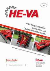 He-Va Front-Roller Operating Instructions Manual