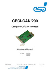 ESD CompactPCI CPCI-CAN/200-2 Hardware Manual