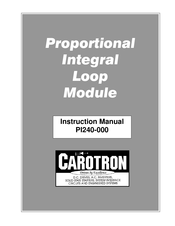 Carotron PI240-000 Instruction Manual