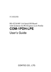 Contec COM-1PDH-LPE User Manual