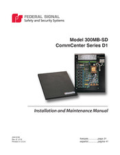 Federal Signal Corporation CommCenter D1 Series Installation And Maintenance Manual