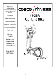 Cosco Fitness 170ER Owner's Manual