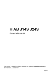 HIAB J24S Operator's Manual
