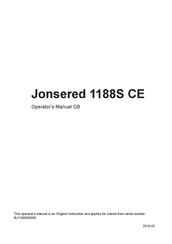 Jonsered 1188S CE Operator's Manual