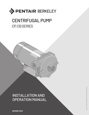 Pentair CP Series Installation And Operation Manual
