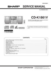 Sharp CD-K1861V Service Manual