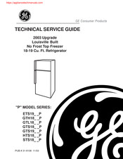 GE HTS18 P Series Technical Service Manual
