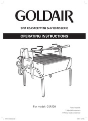 Goldair GSR100 Operating Instructions Manual