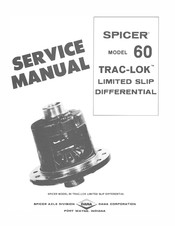 DANA TRAC-LOK 60 Service Manual