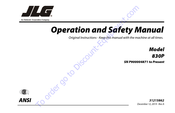 Oshkosh Corporation JLG 830P Operation And Safety Manual