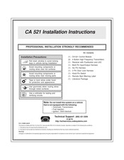 Code Alarm CA 521 Installation Instructions Manual
