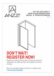 Anzzi SD-AZFL06001 Series Install & Operation Manual