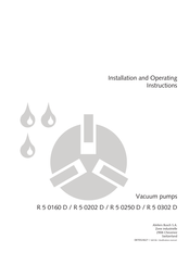 BUSCH R50160D Installation And Operating Instructions Manual