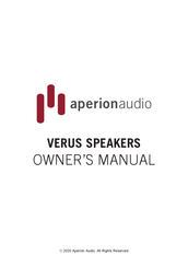 AperionAudio VERUS Owner's Manual