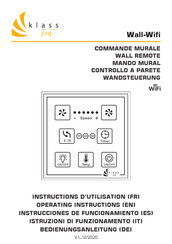 KLASS Fan Wall-Wifi Operating Instructions Manual