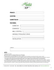 Hunter Industrial XP 14 Manual