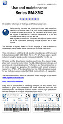 MGM SM-SMX Series Use And Maintenance