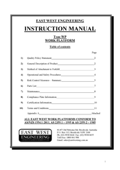 East West Engineering WP Instruction Manual