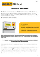 Medem SEC-Le V4 Installation Instructions Manual