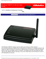 US Robotics Wireless USB Print Server User Manual