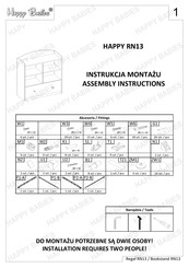 Happy Babies HAPPY RN13 Assembly Instructions Manual