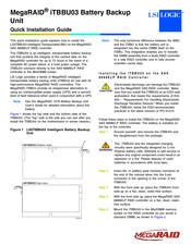 LSI MegaRAID iTBBU03 Quick Installation Manual