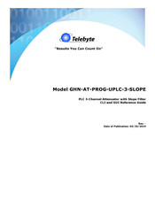 Telebyte GHN-AT-PROG-UPLC-3-SLOPE Reference Manual