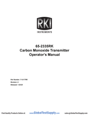 RKI Instruments 65-2335RK Operator's Manual